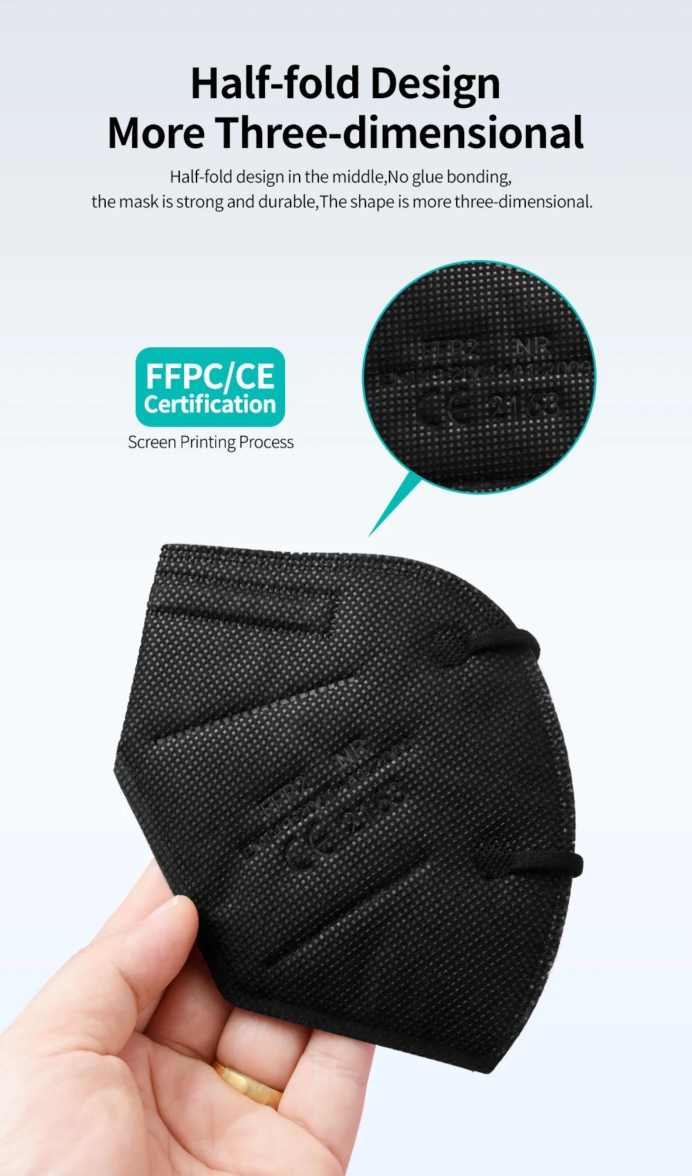 5Layer FFP2 Masks CE Approve K - Disposable Mask Blue review and price