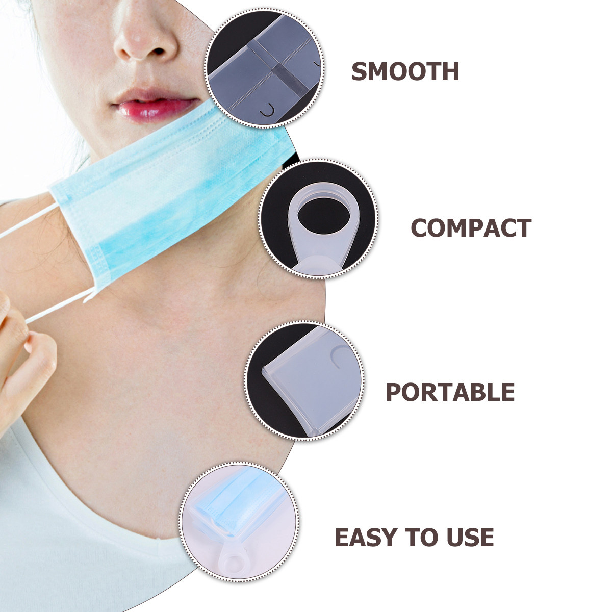 2Pcs Flat Silicone Mask Storag - Face Mask Storage Box review and price